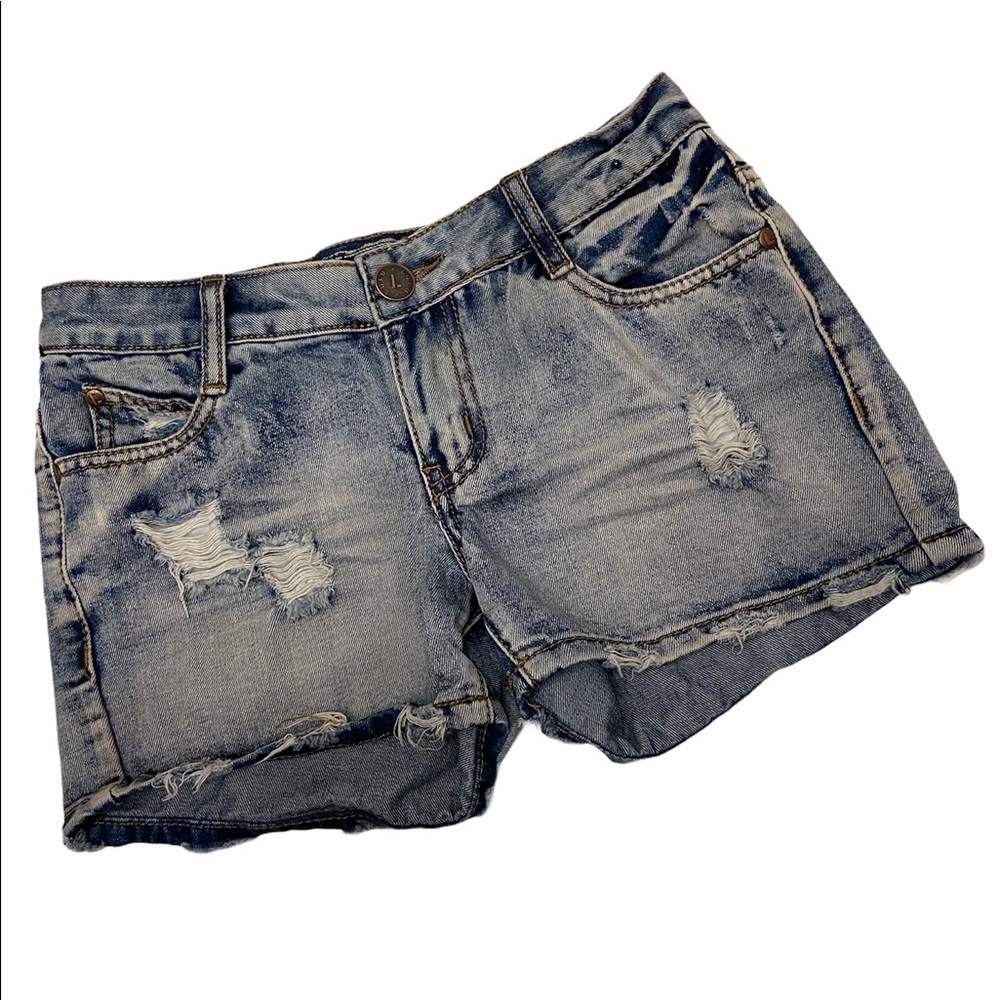 $25🚨PARASUCO Distressed Denim Shorts Size 24